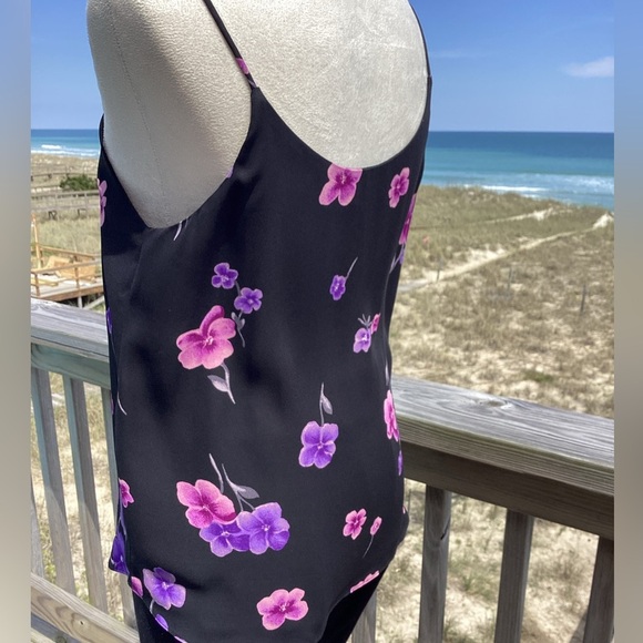 Bar III Black Floral Cami Tank - Picture 6 of 9